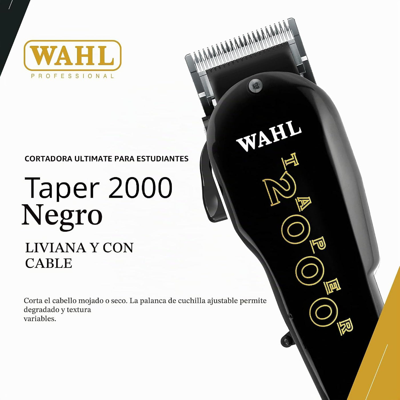 Wahl Profesional - Corte ajustable cónico 2000, cortadora de pelo e...