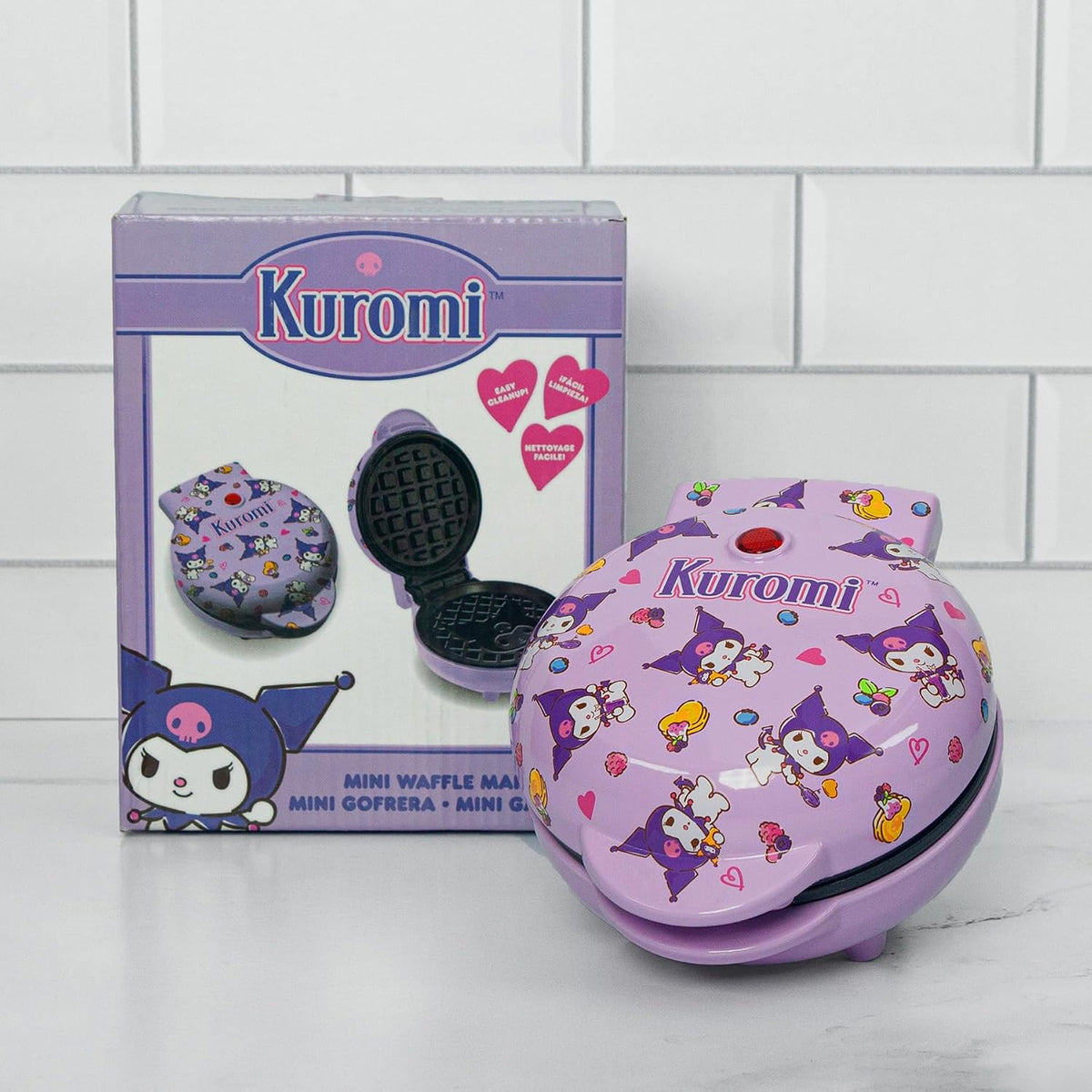 Uncanny Brands Hello Kitty Kuromi Mini Waffle Maker - Cocina con tu...