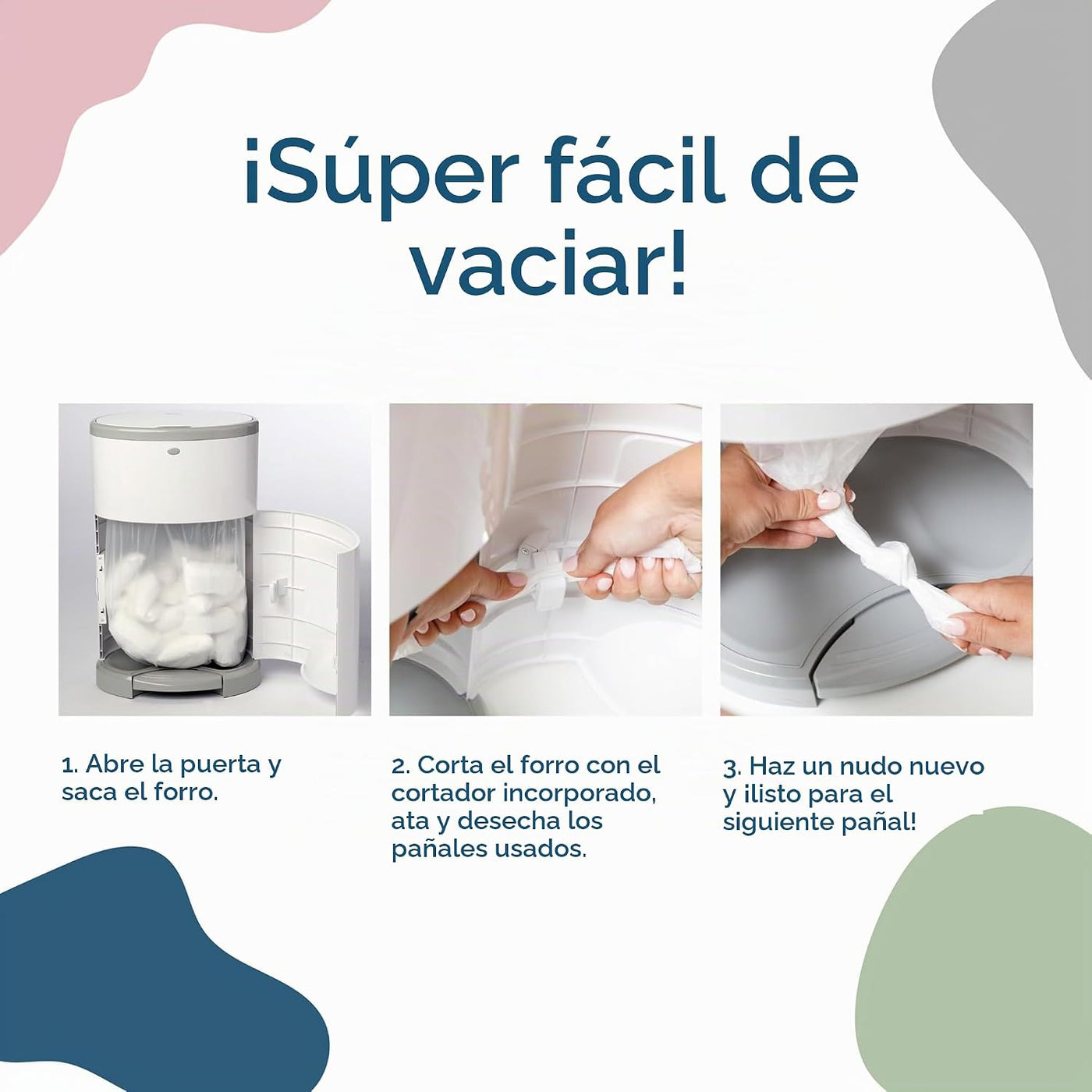 Recargas de cubo de pañales Diaper Dekor Plus | 2 unidades | Sistem...
