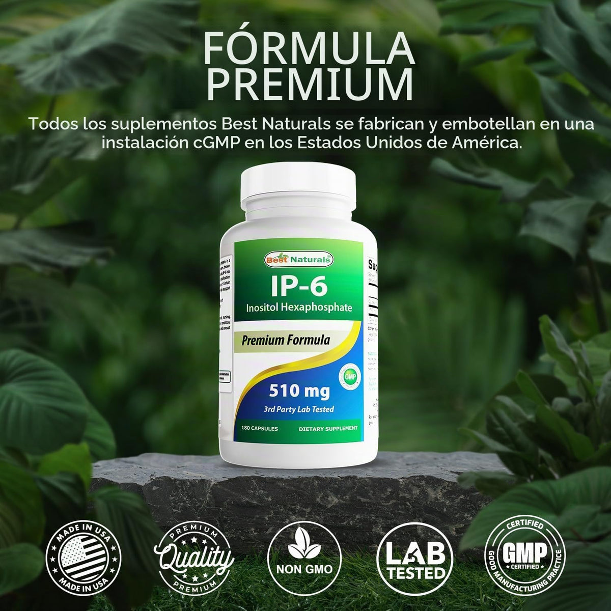 Best Naturals IP-6 510 mg 180 Cápsulas