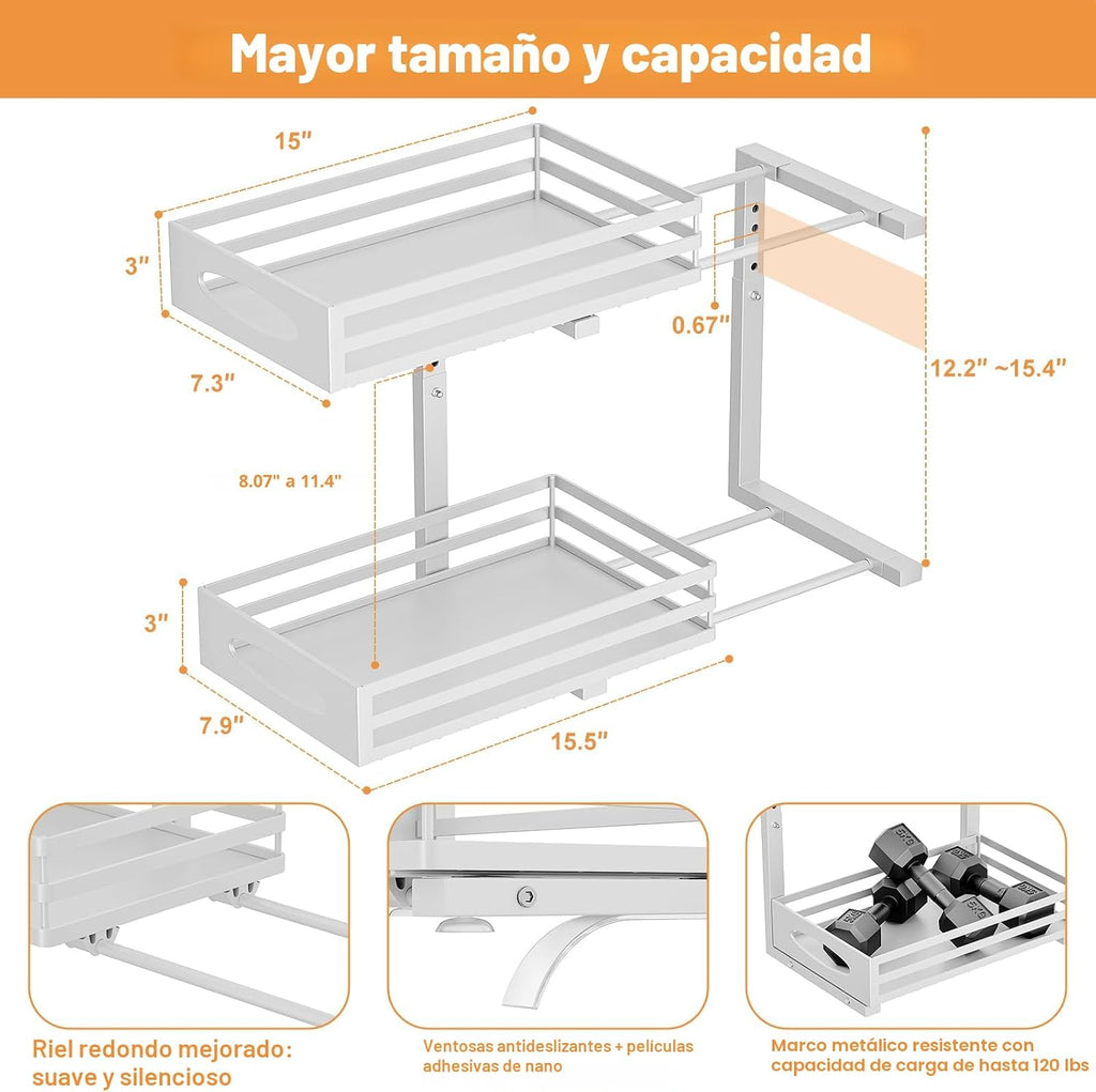 Organizador para debajo del fregadero, organizadores y almacenamien...