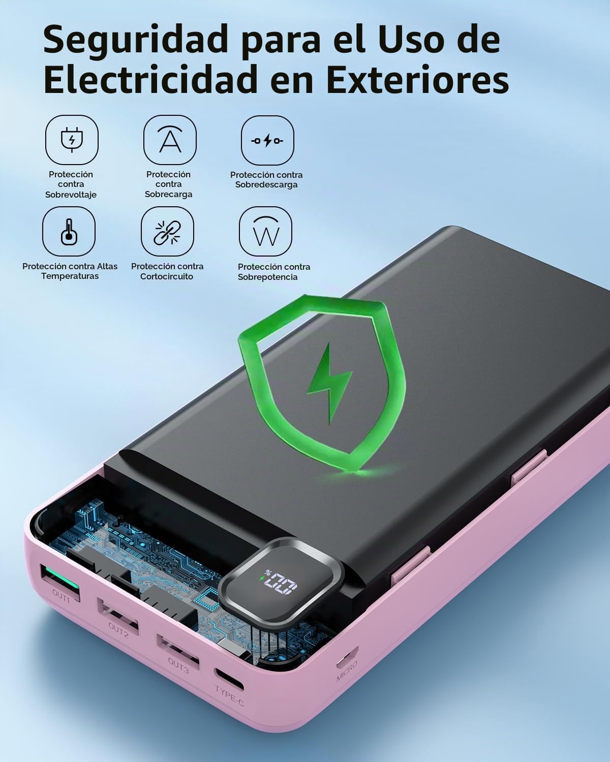 50000mAh 22.5W cargador portátil de carga rápida del banco del pode...