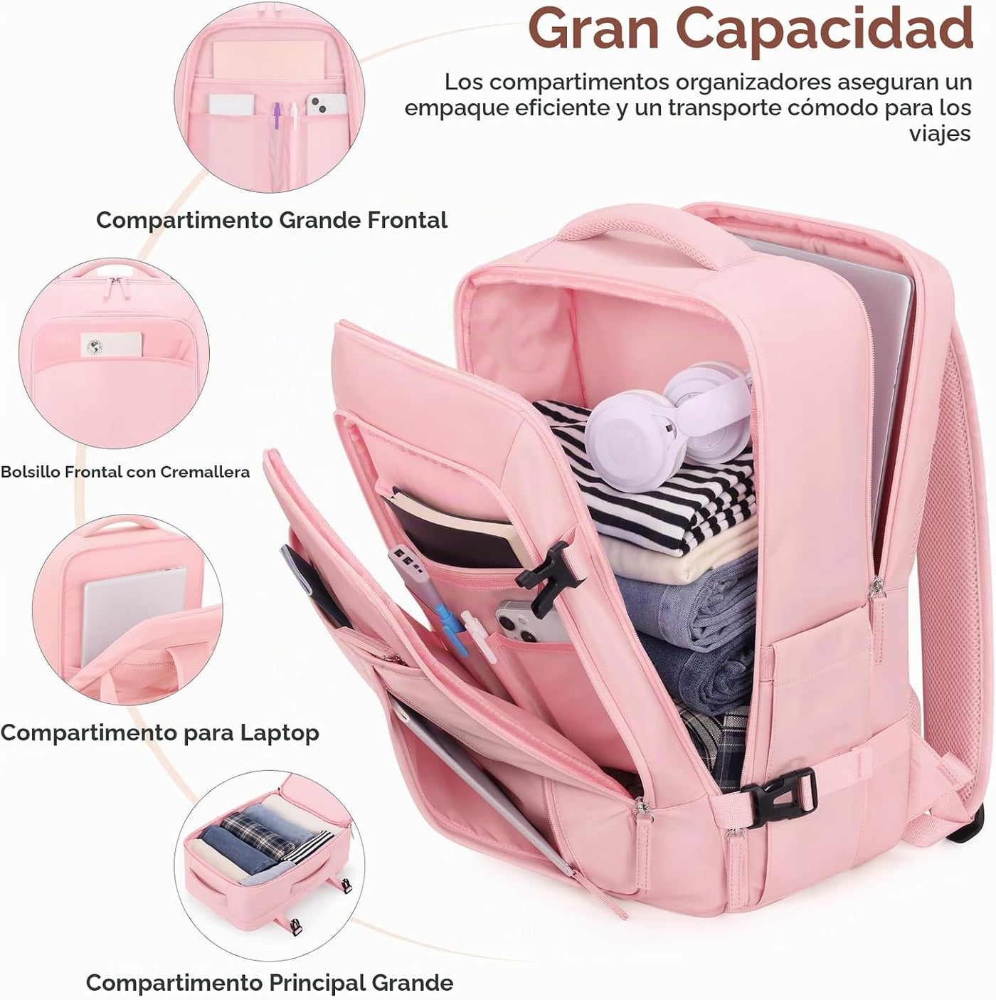 MIUSSE MAX Juego de equipaje de 3 piezas, equipaje de mano rígido d...