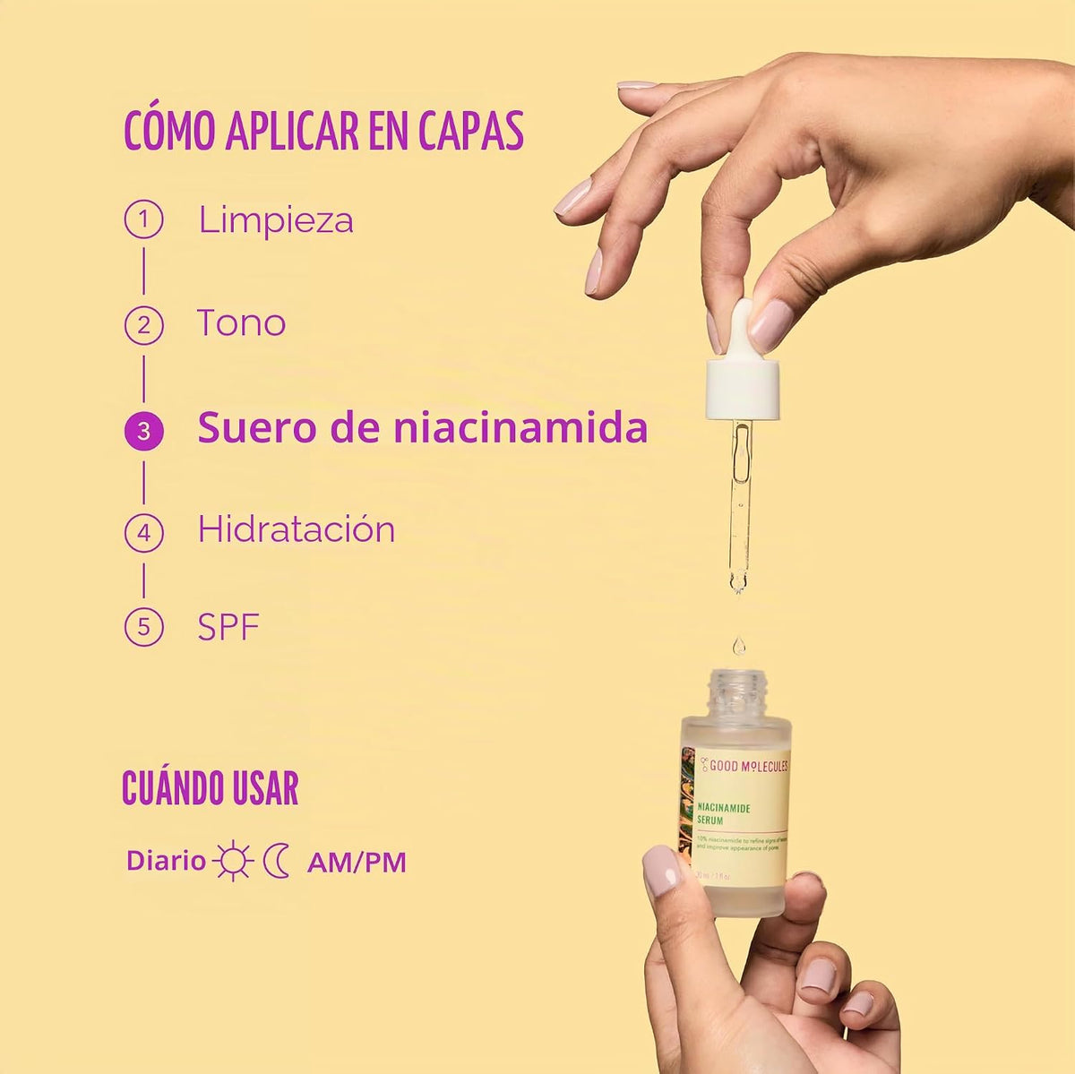 Good Molecules Suero de niacinamida - Suero facial B3 equilibrante...