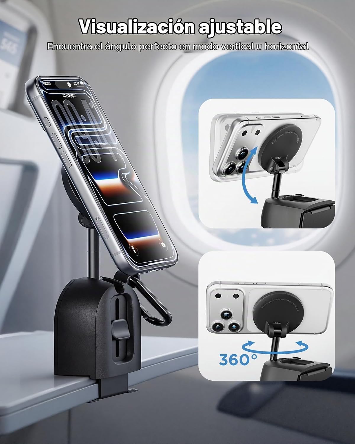 iOttie Treker Travel Essentials - Soporte magnético para teléfono d...