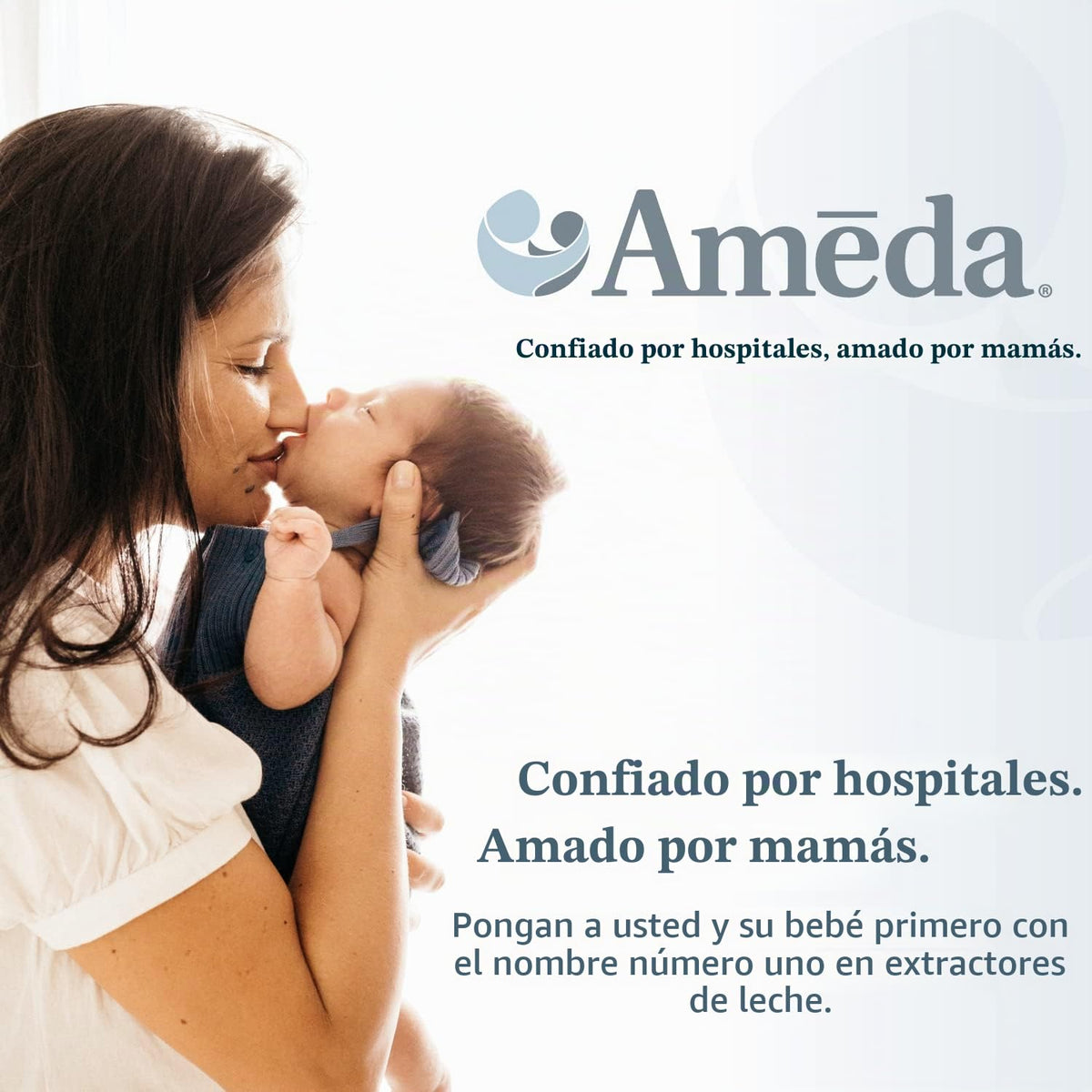 Ameda Extractor de leche manual con una sola mano con estimulador d...