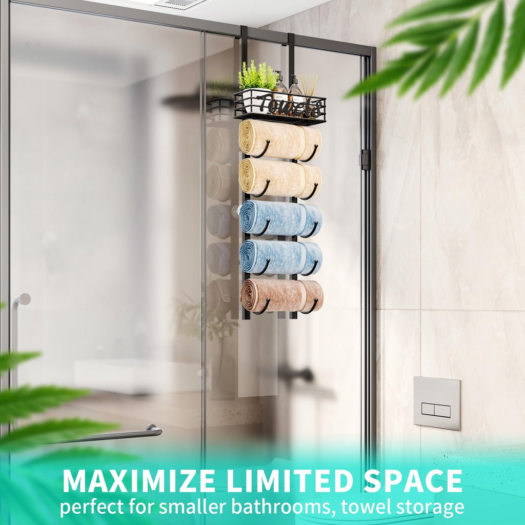 HapiRm Toalleros para Almacenamiento de Baño - 6 Niveles Sobre la P...