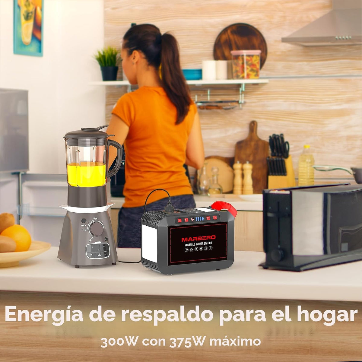 Estación de energía portátil 300W MARBERO 237Wh generador solar de...