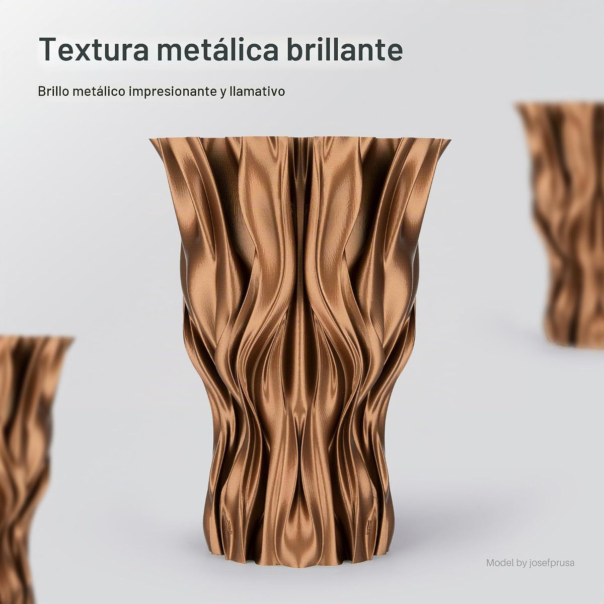 ELEGOO - Filamento PLA metálico de 1.75 mm color bronce, filamento...