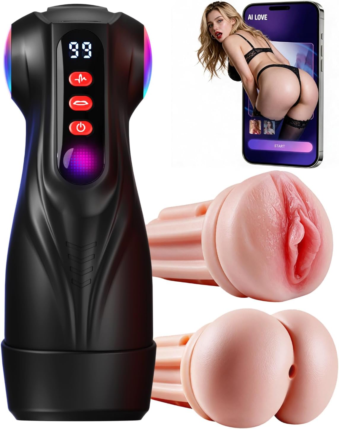 Uoffile Masturbador masculino Juguetes sexuales masculinos \u2013 2...