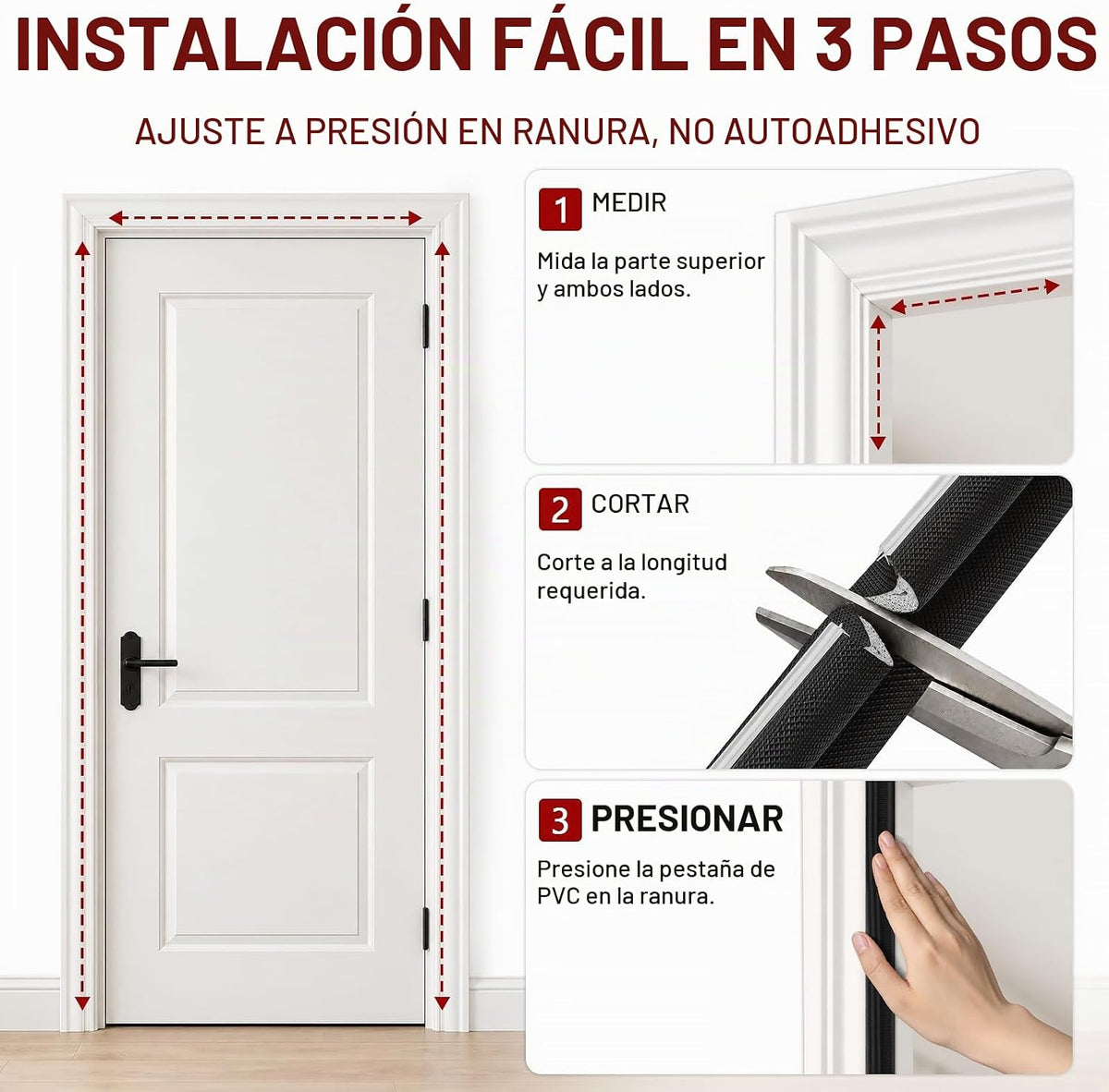 Litaibai Burletes de Gran Tamaño para Puertas para Espacios Más Gra...
