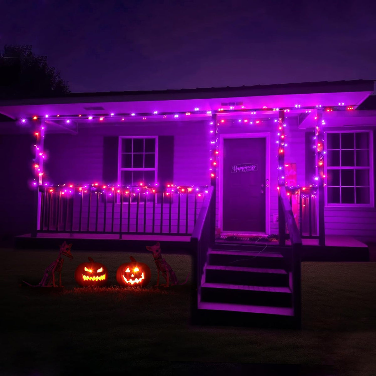 BlcTec Guirnalda de luces de Halloween de 300 luces LED de 108 pies...