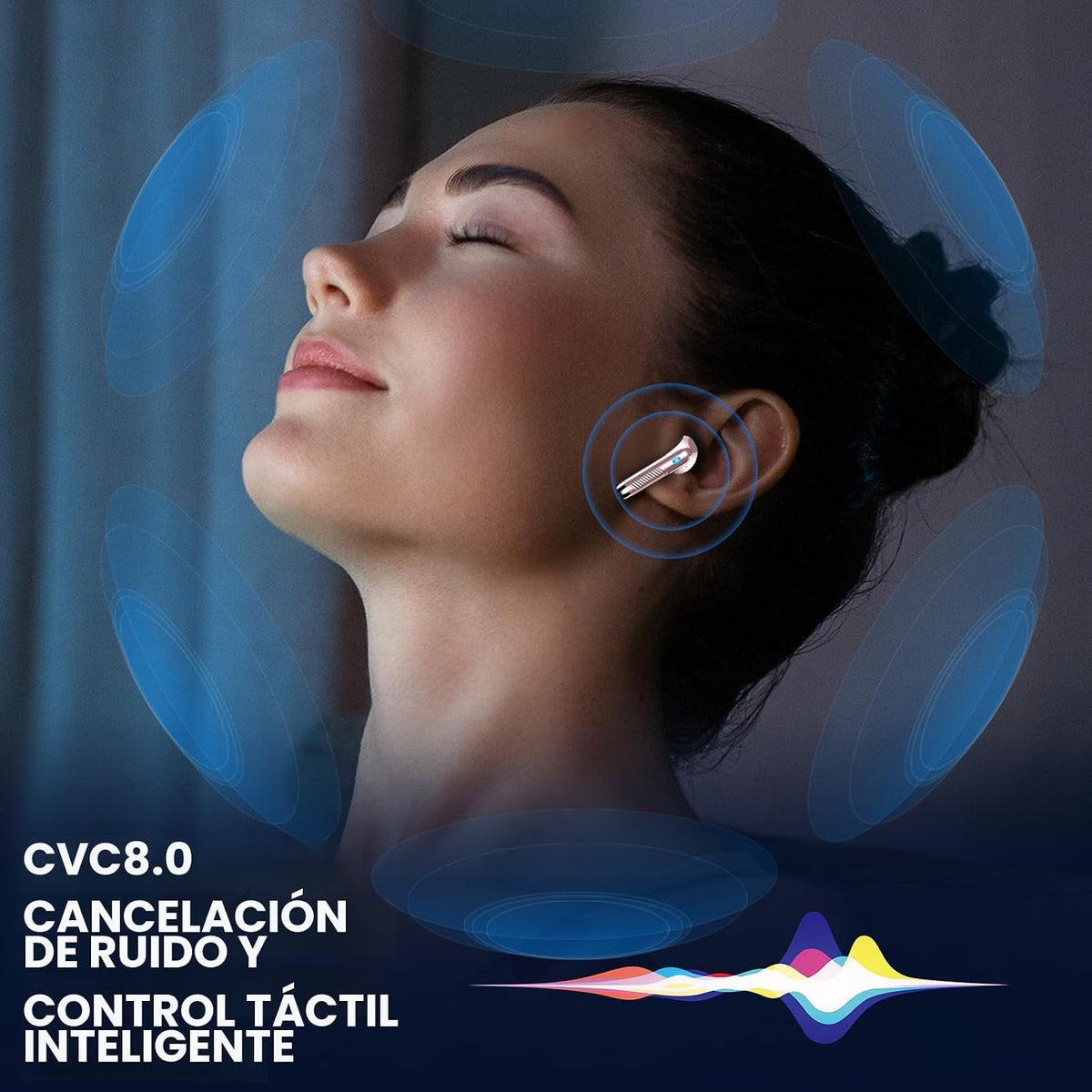 Auriculares inalámbricos, auriculares Bluetooth 5.4 con pantalla LE...