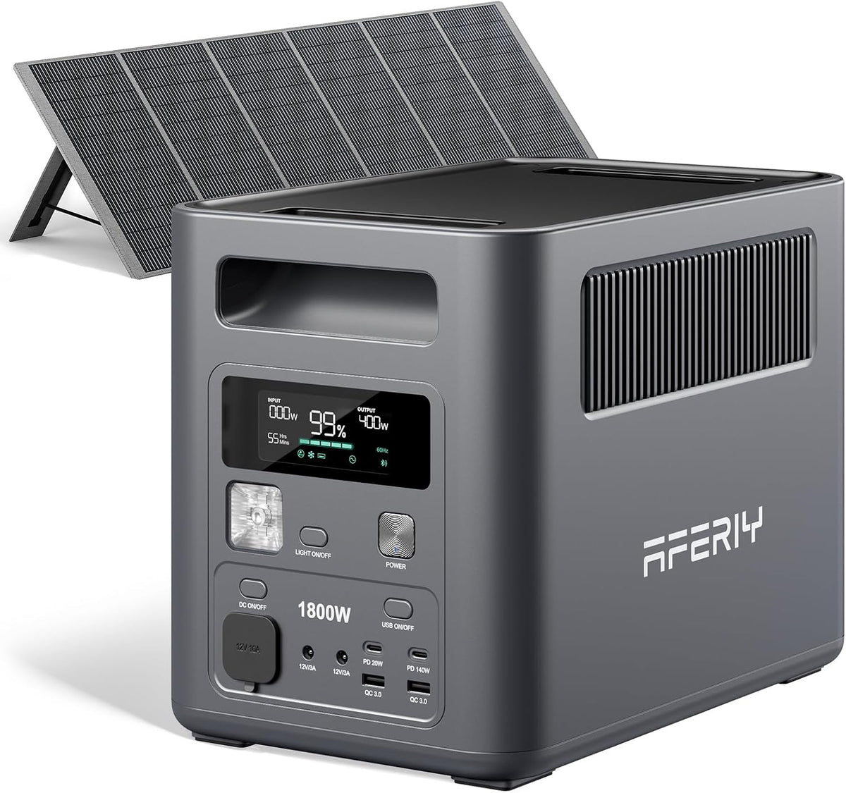 AFERIY Estación De Energía Portátil 1024Wh&amp;400W Panel Solar,Kit...