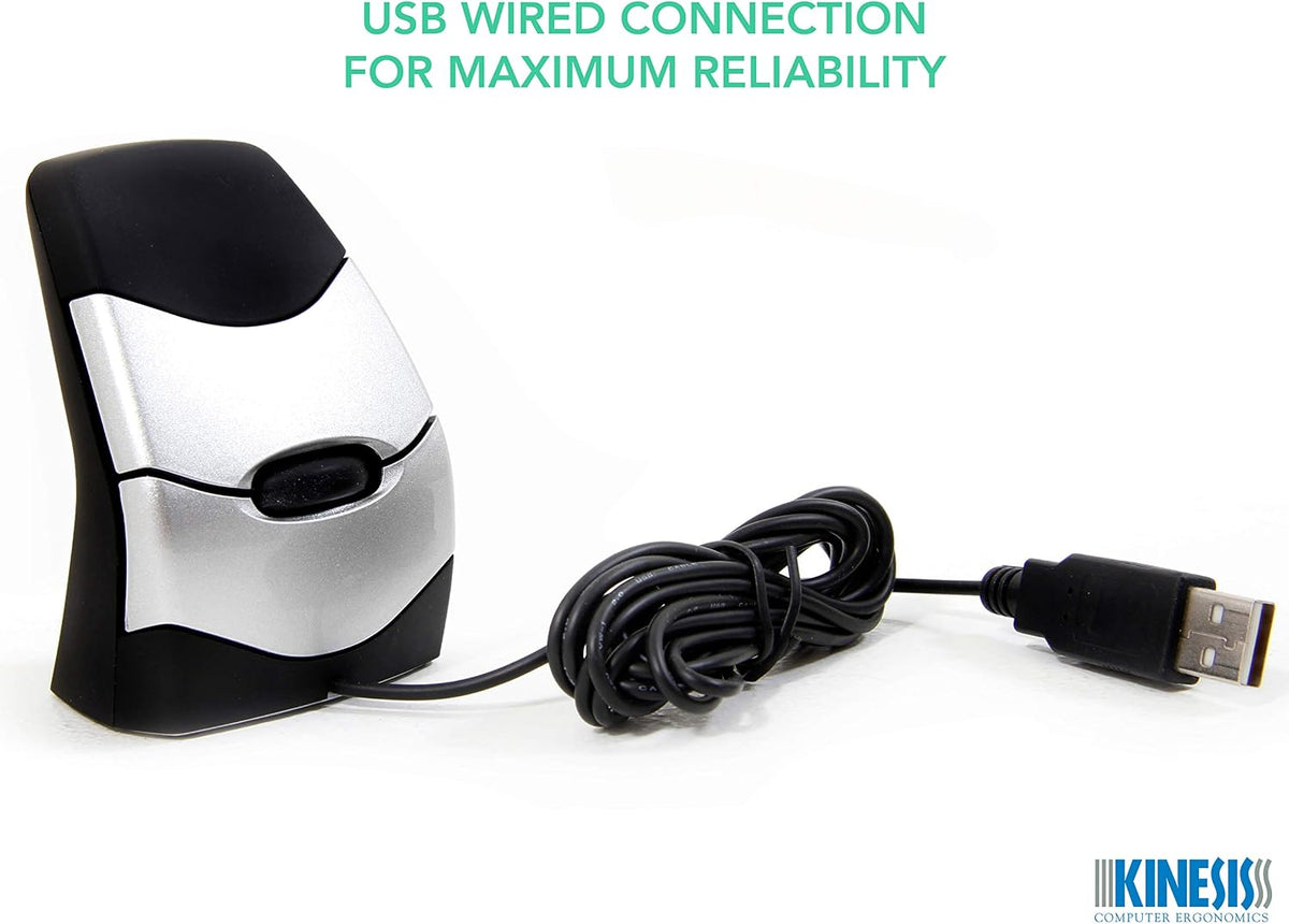 Kinesis Ratón vertical ergonómico DXT2 (cable USB)