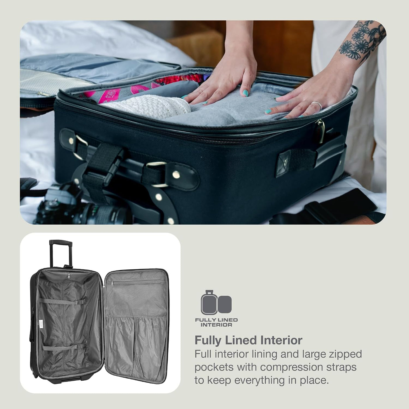 Travel Select Amsterdam maleta vertical ampliable con ruedas, Gris