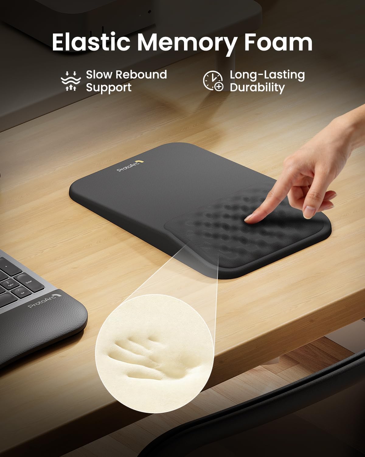 ProtoArc MP50 - Alfombrilla ergonómica para mouse con soporte para...