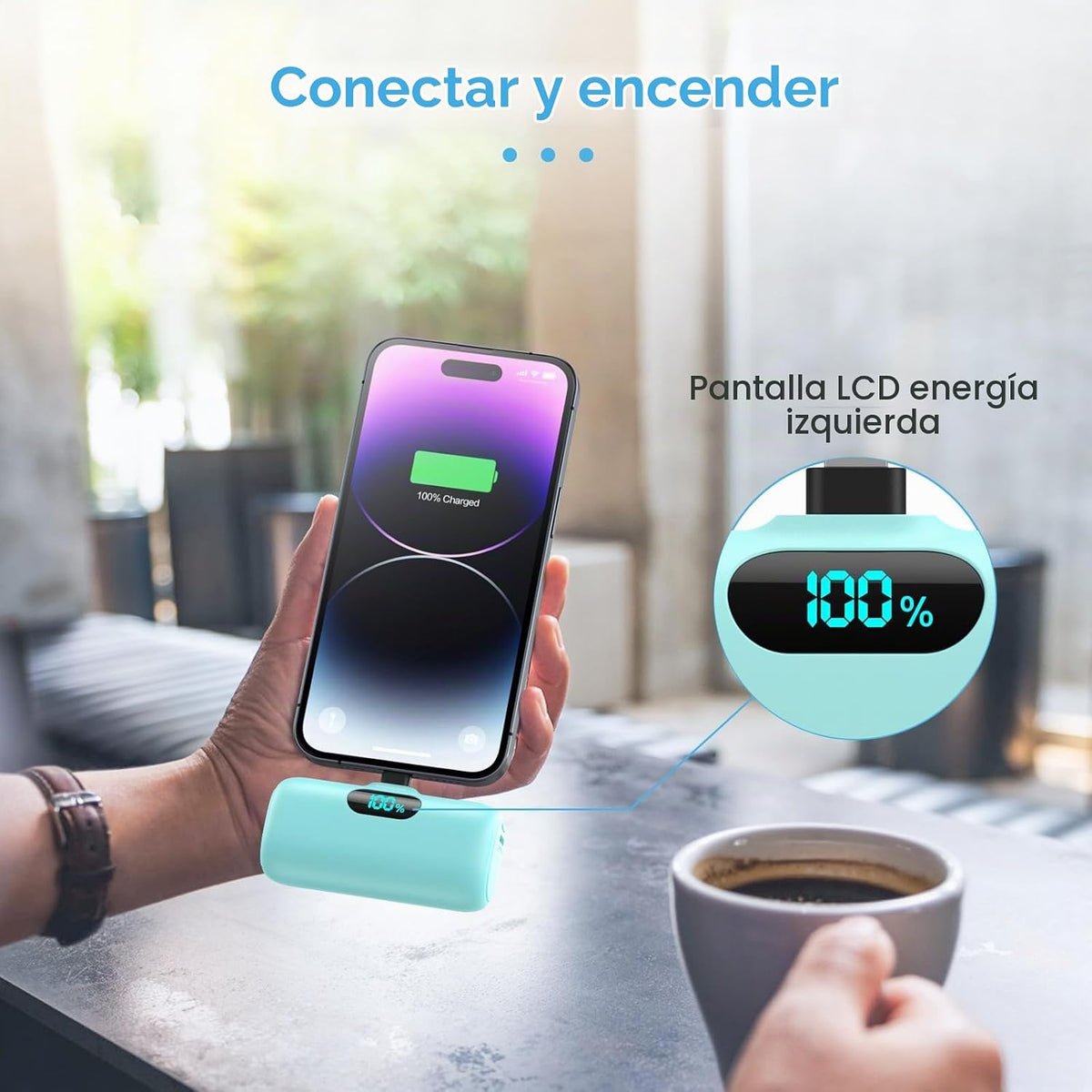 Mini cargador portátil USB C, batería de carga rápida PD de 5000 mA...