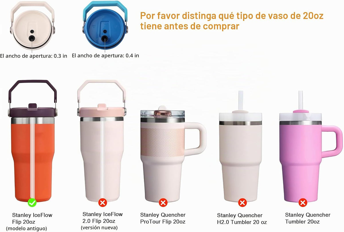 Bubrike - Paquete de pajitas de repuesto compatibles con el vaso té...