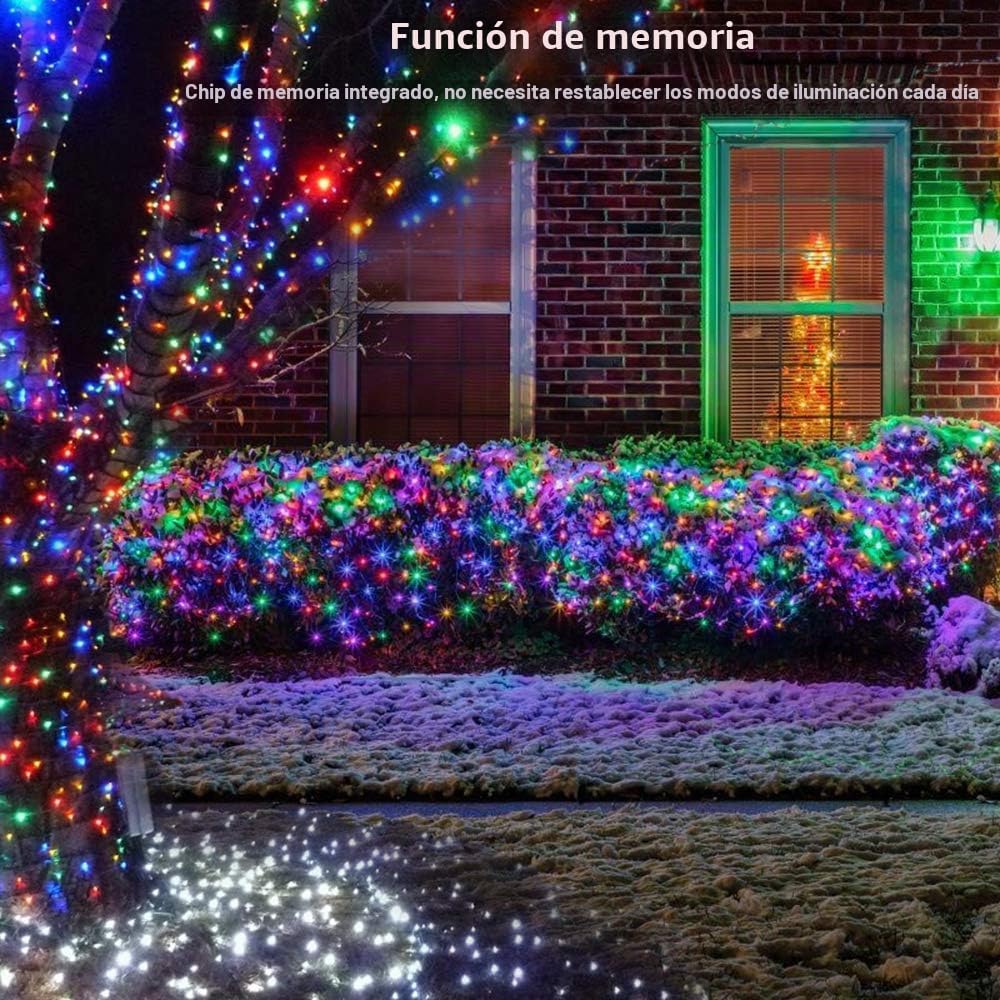 Luces navideñas al aire libre coloreadas Brizled, luces del árbol d...