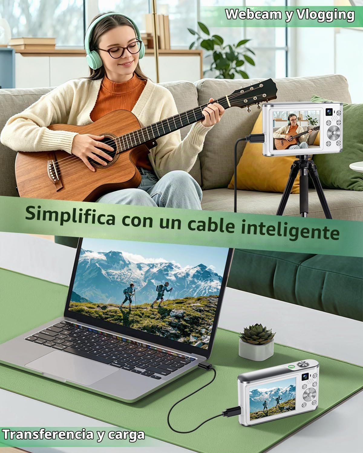 Cámara digital 4K mejorada 2026 para fotografía y vlogging, cámara...