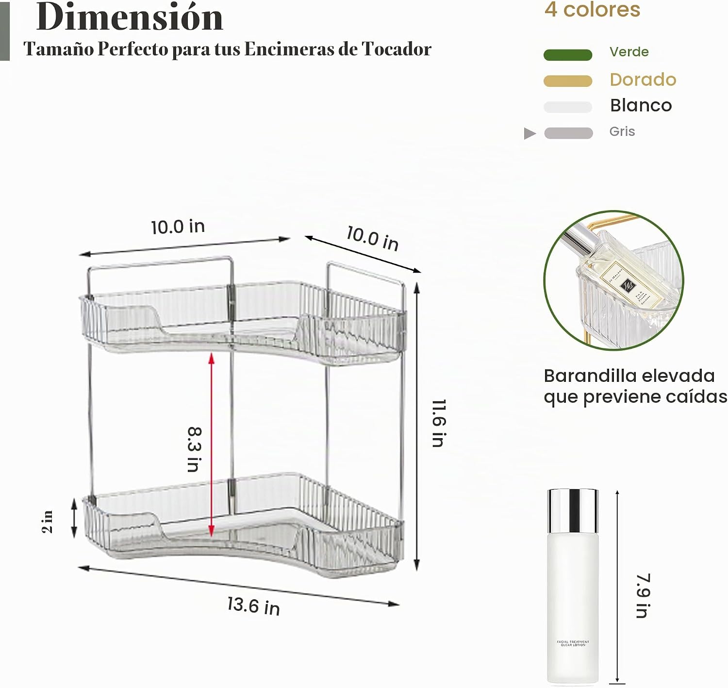 Aveniee Organizador de Esquina para Encimera de Baño, Estante de En...