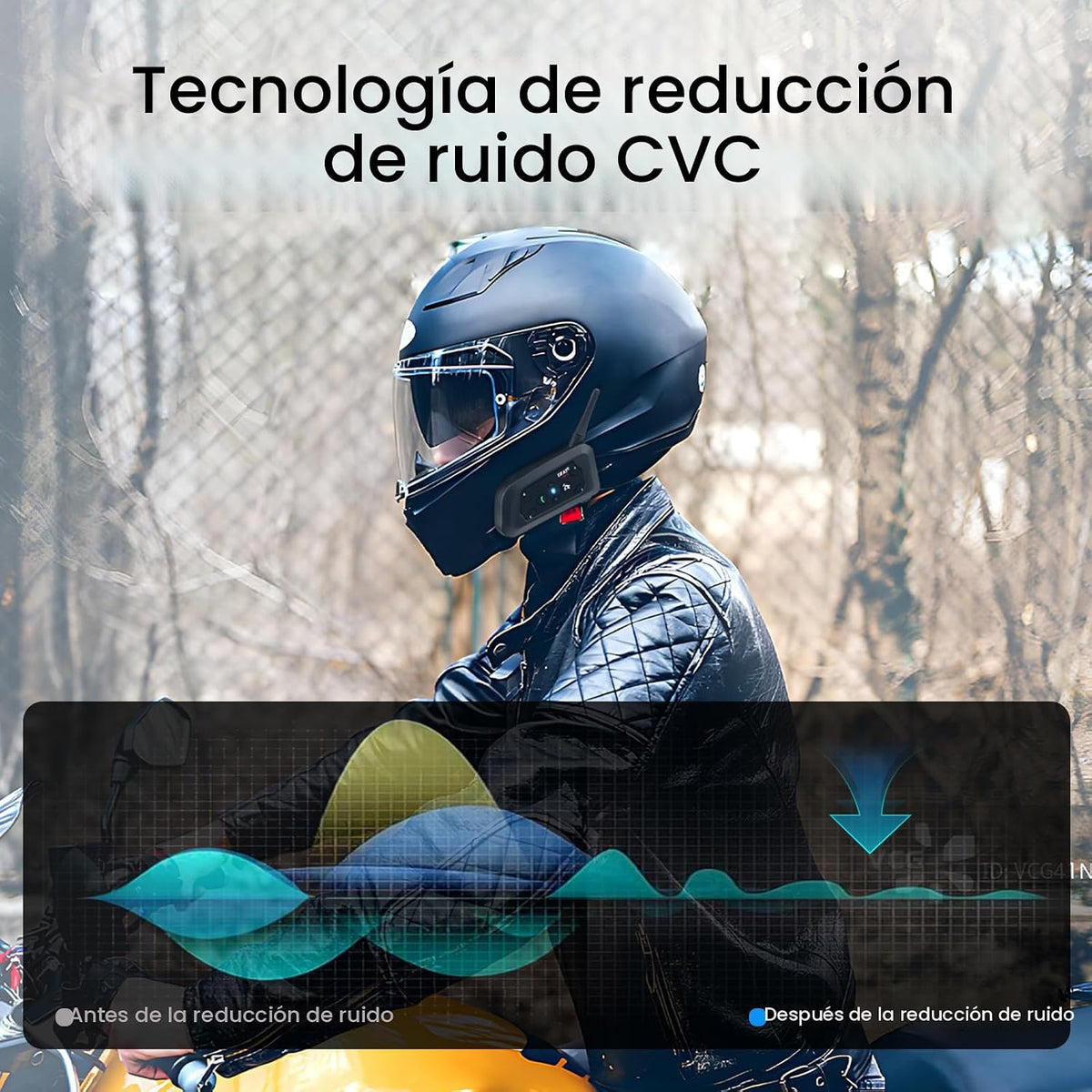 EJEAS V6 Pro - Intercomunicador Bluetooth para casco de motocicleta...