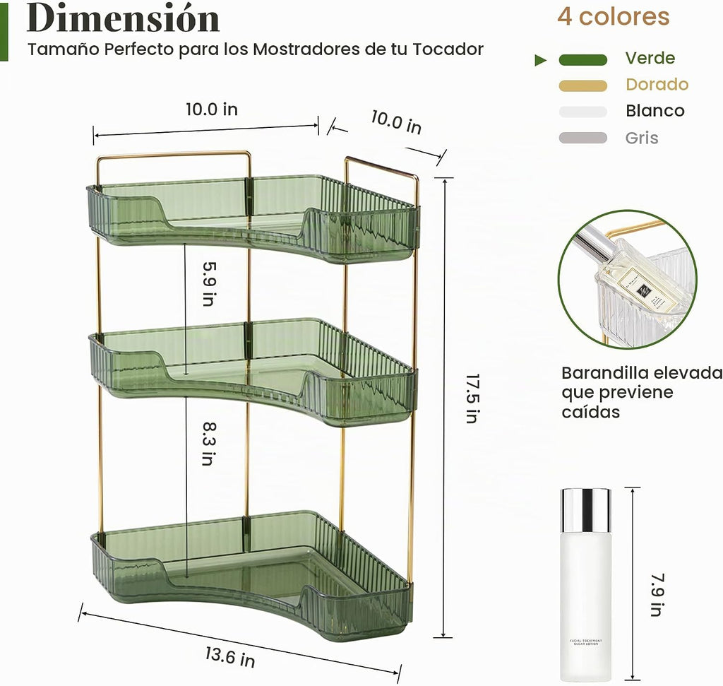 Aveniee Organizador esquinero para mostrador de baño, almacenamient...