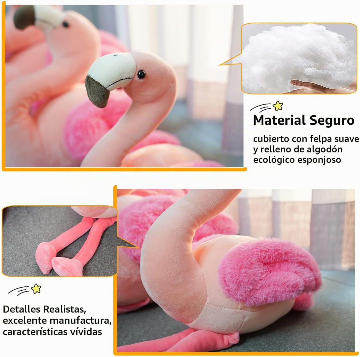 AIXINI Juguetes de peluche de flamenco suave de 35.4 pulgadas, flam...
