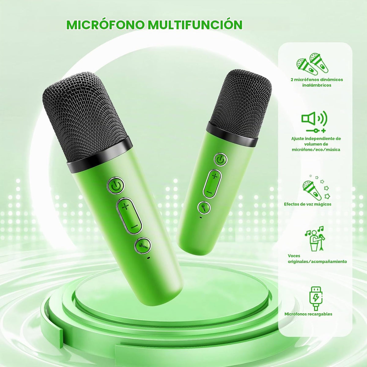 YLL Mini Máquina de Karaoke para Niños y Adultos, Altavoz Bluetooth...