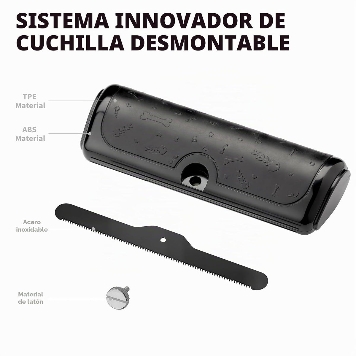 PetPog - Cepillo para perros para pelo corto, color negro | Hoja de...