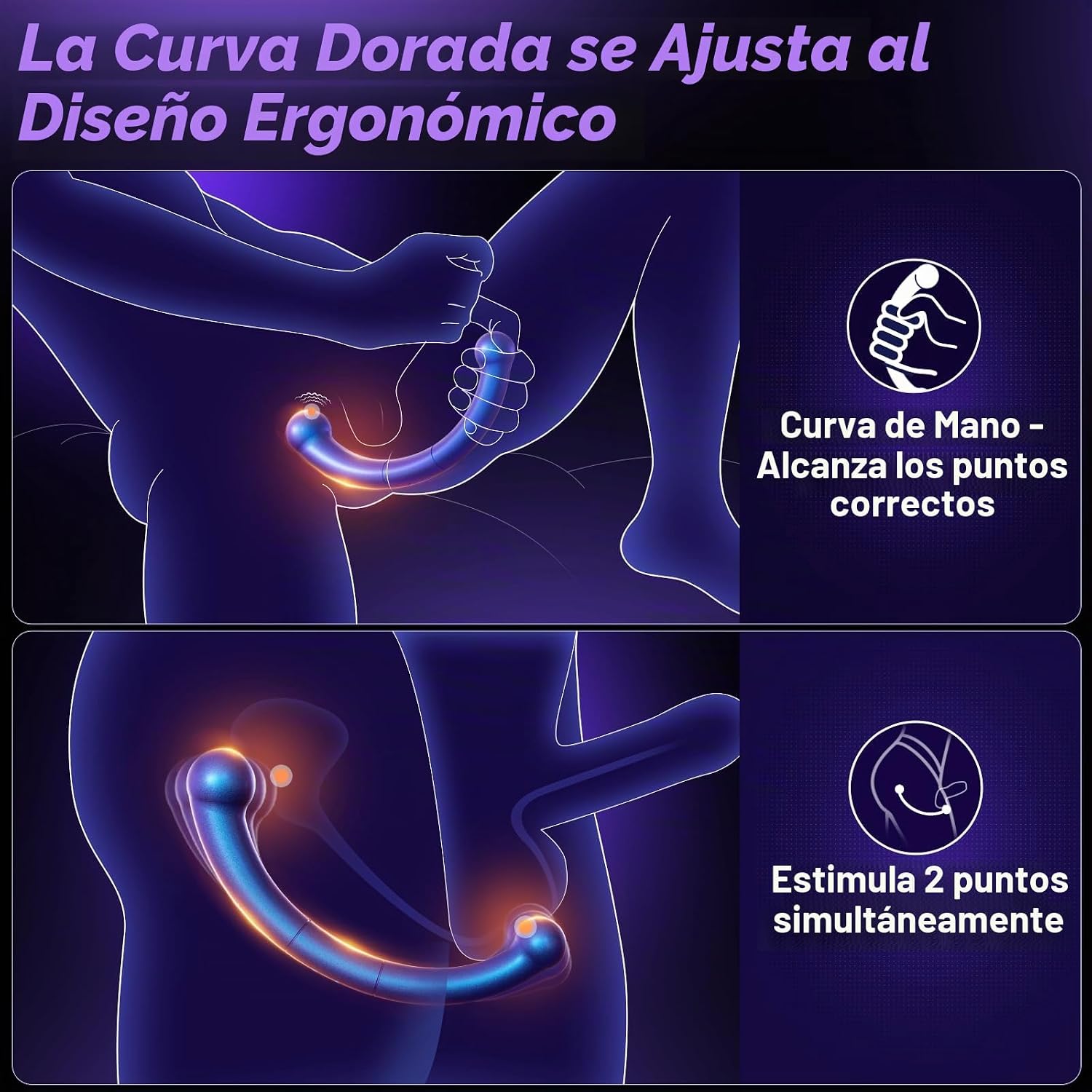 BEISAR Masajeador de próstata vibratorio, tapón anal, juguetes sexu...
