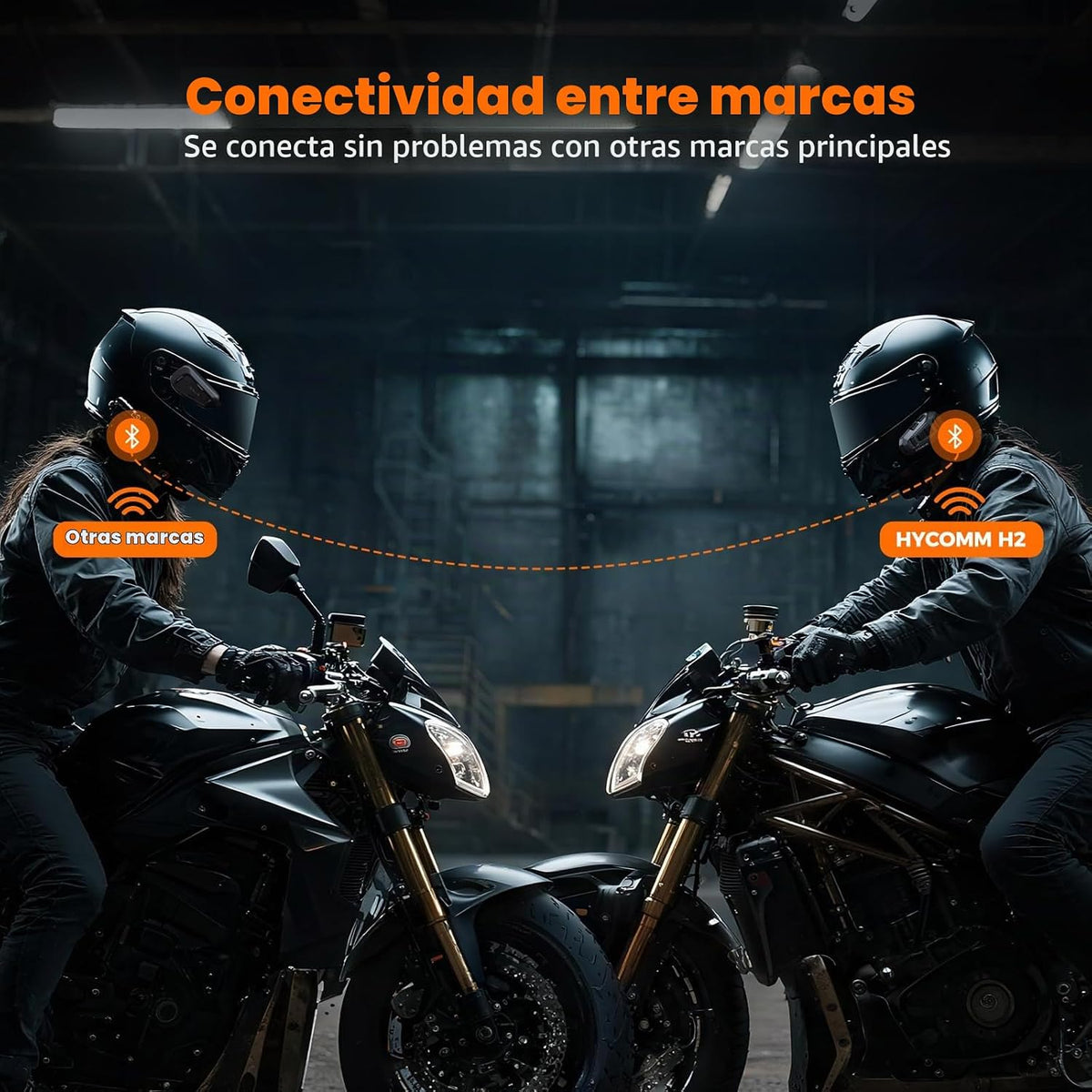 HYCOMM H2 Auriculares Bluetooth para motocicleta, intercomunicador...