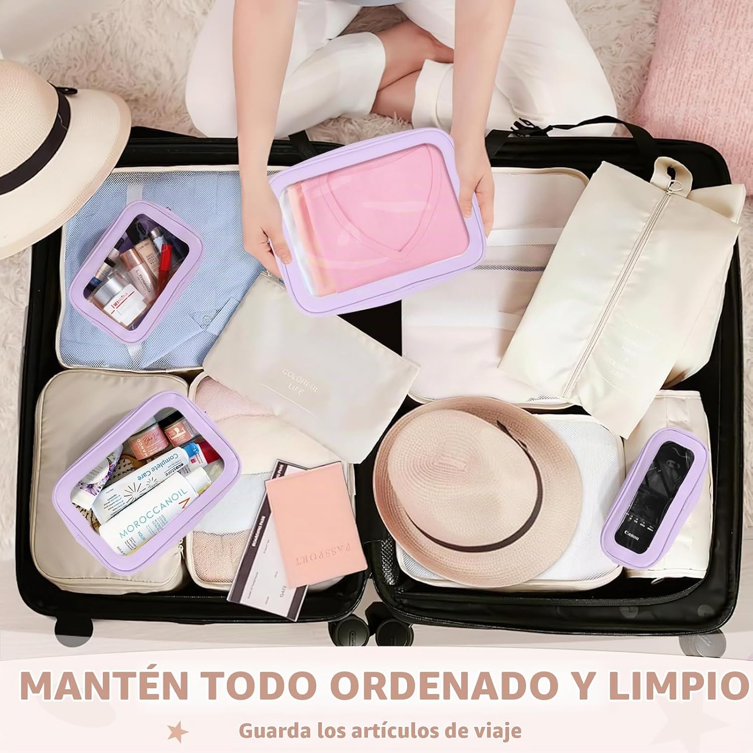 YOPCDJ Juego de 5 bolsas organizadoras para pañales, bolsa de aseo...