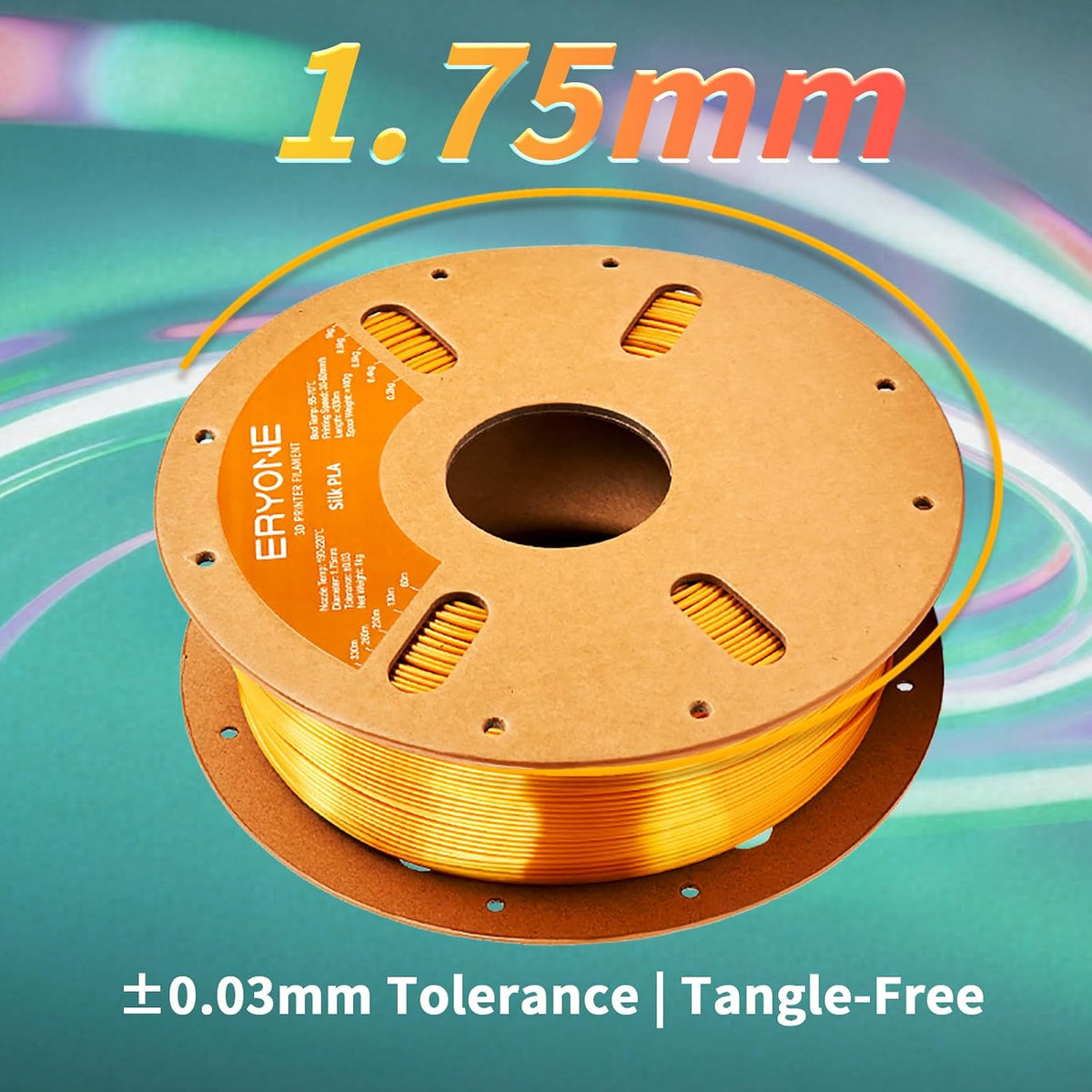 ERYONE Filamento PLA de color seda para impresora 3D de 0.07 in +\/...