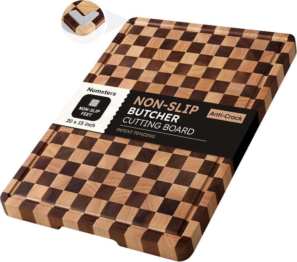Nomsters Tabla de cortar para cocina, tabla de cortar a cuadros de...