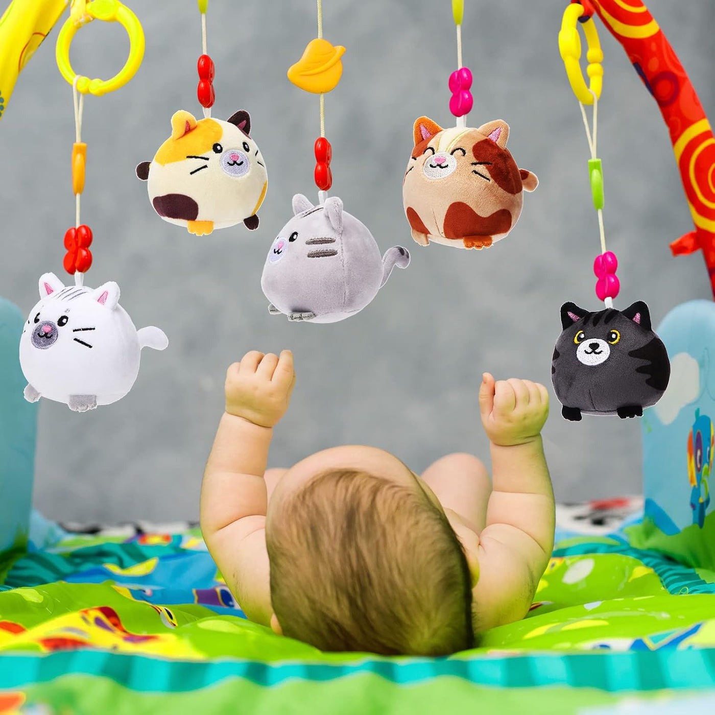 Libima 9 piezas mini llaveros de animales de peluche de 3.15 pulgad...