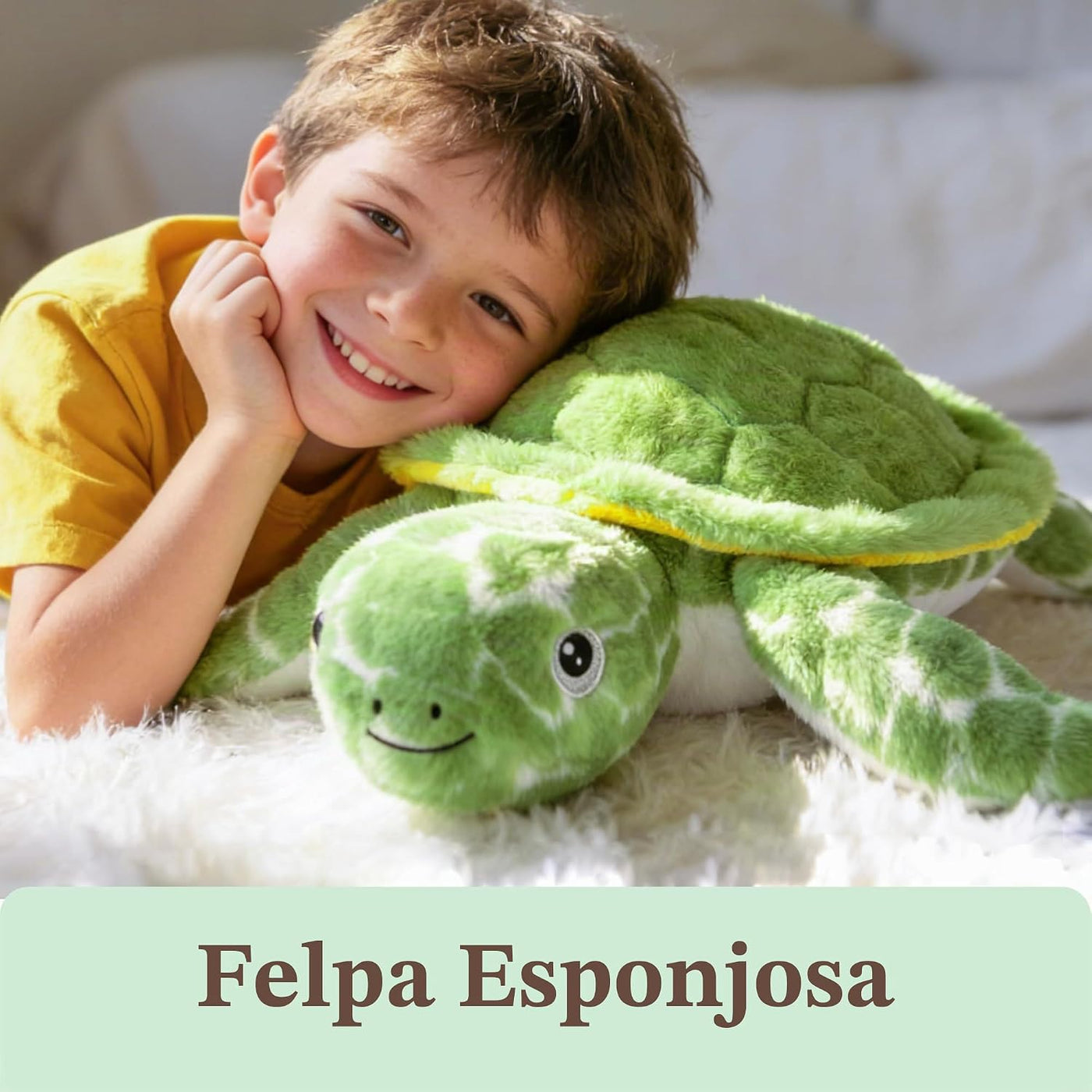 IKASA Juguete de peluche de tortuga marina gigante, juguetes suaves...