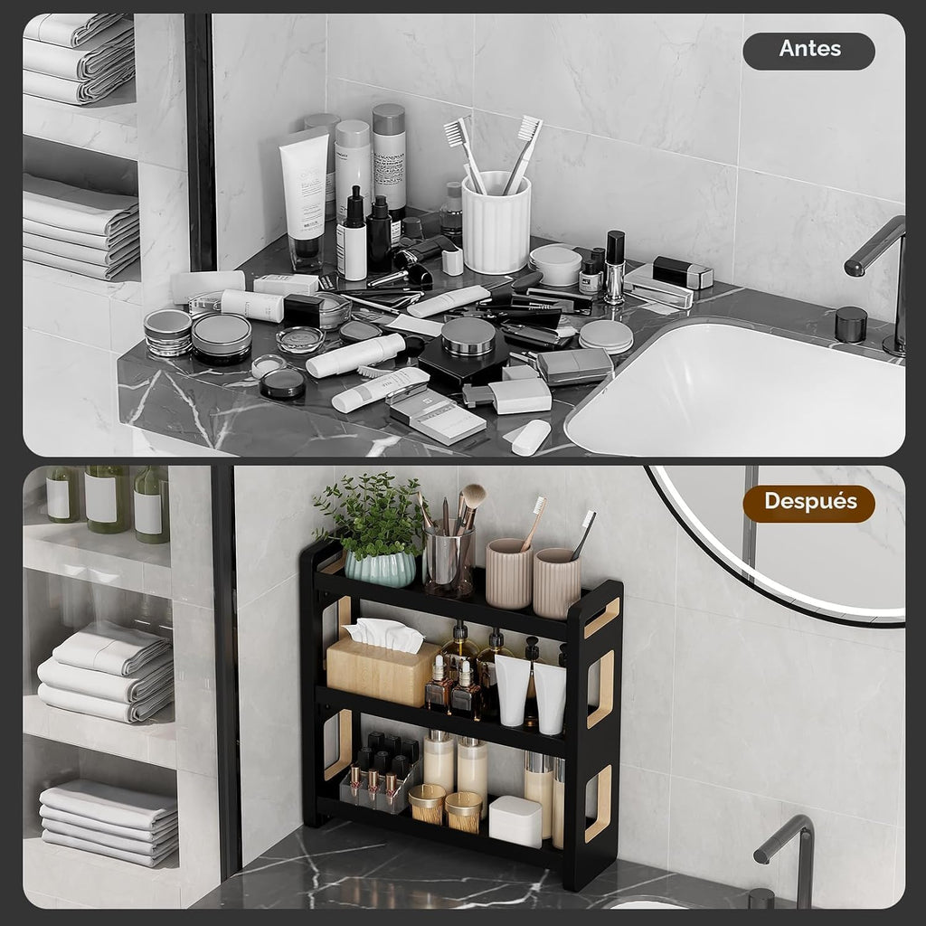 UJQSUN Organizador de encimera de baño, organizador de baño, soport...