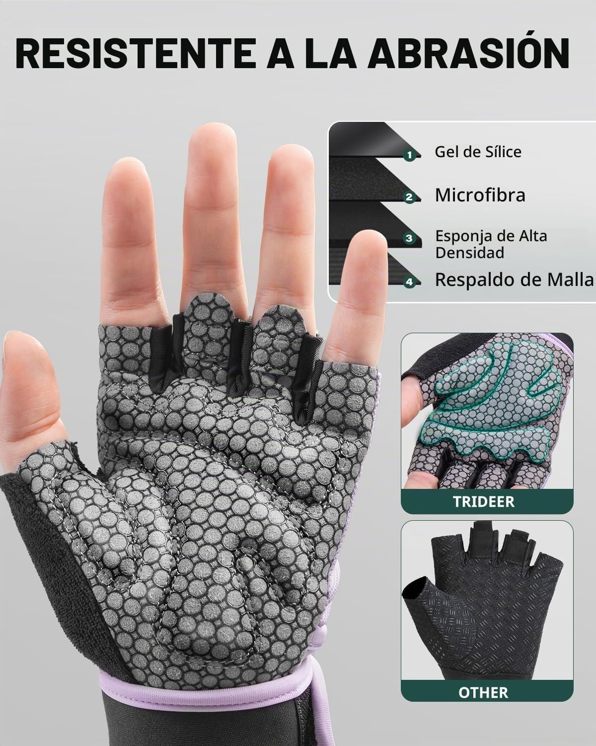 Trideer Guantes de levantamiento de pesas para mujeres y hombres |...