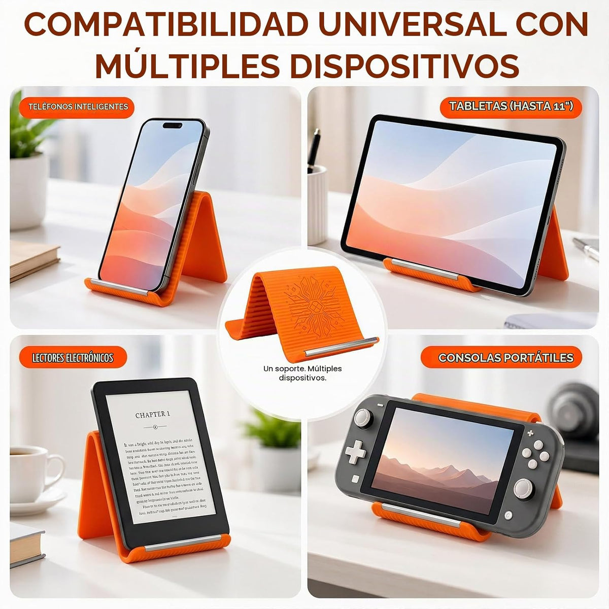 NVXEBOG Soporte para teléfono de avión, portátil, plegable, de alum...