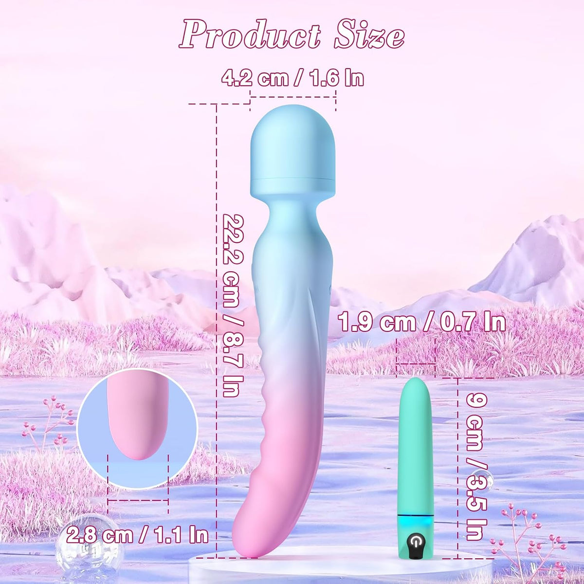 Juego de varita vibradora G Spot y lubricante a base de agua