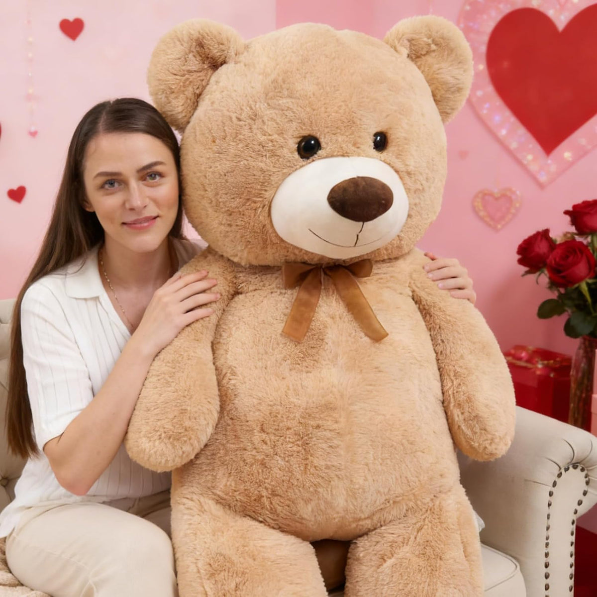Toys Studio - Oso de peluche ultra suave de 51 pulgadas para niñas,...