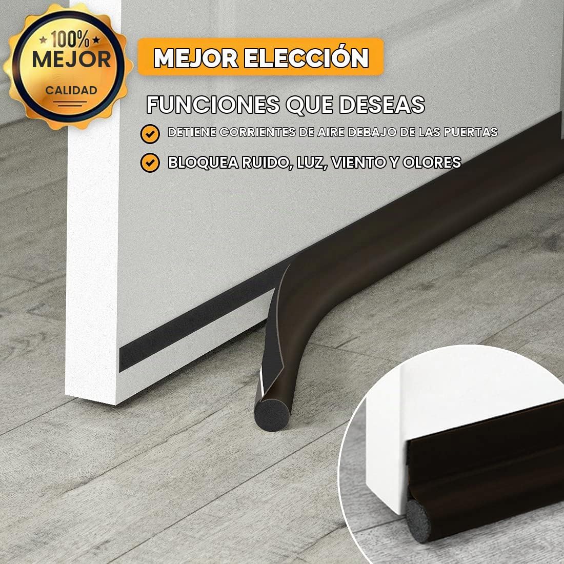 MAXTID Burletes para Puertas de 36 pulgadas, Tira de Sello Inferior...