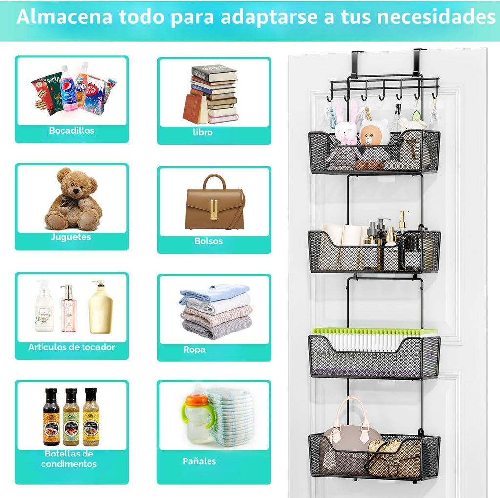HapiRm Organizador Sobre la Puerta - Organizador de Puerta Colgante...