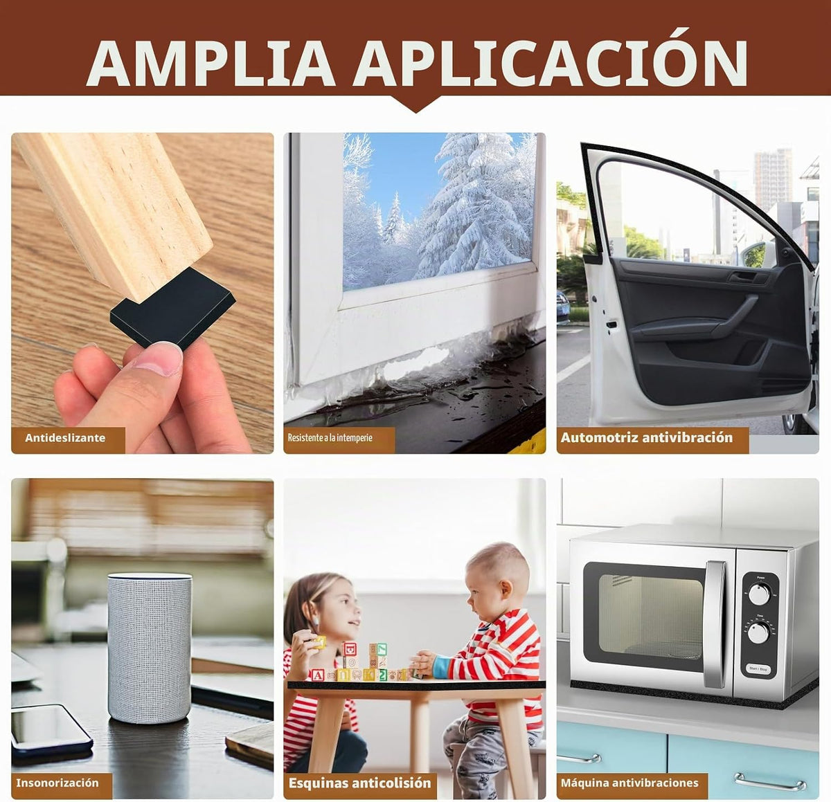 Yotache - Cinta de espuma, 3 rollos, 50 pies de largo, 3\/8 pulgada...