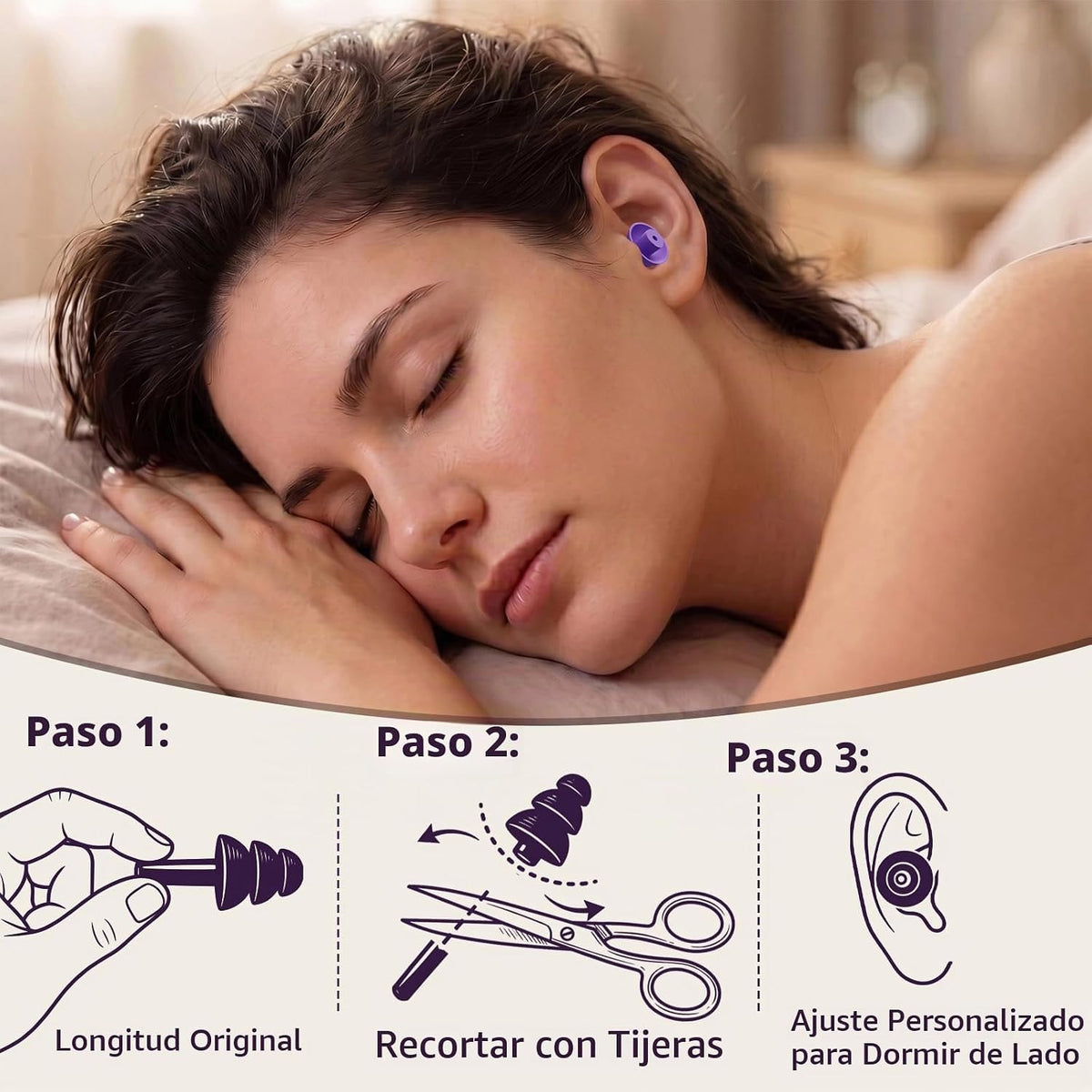 20 pares de tapones para los oídos para dormir, reutilizables de 32...