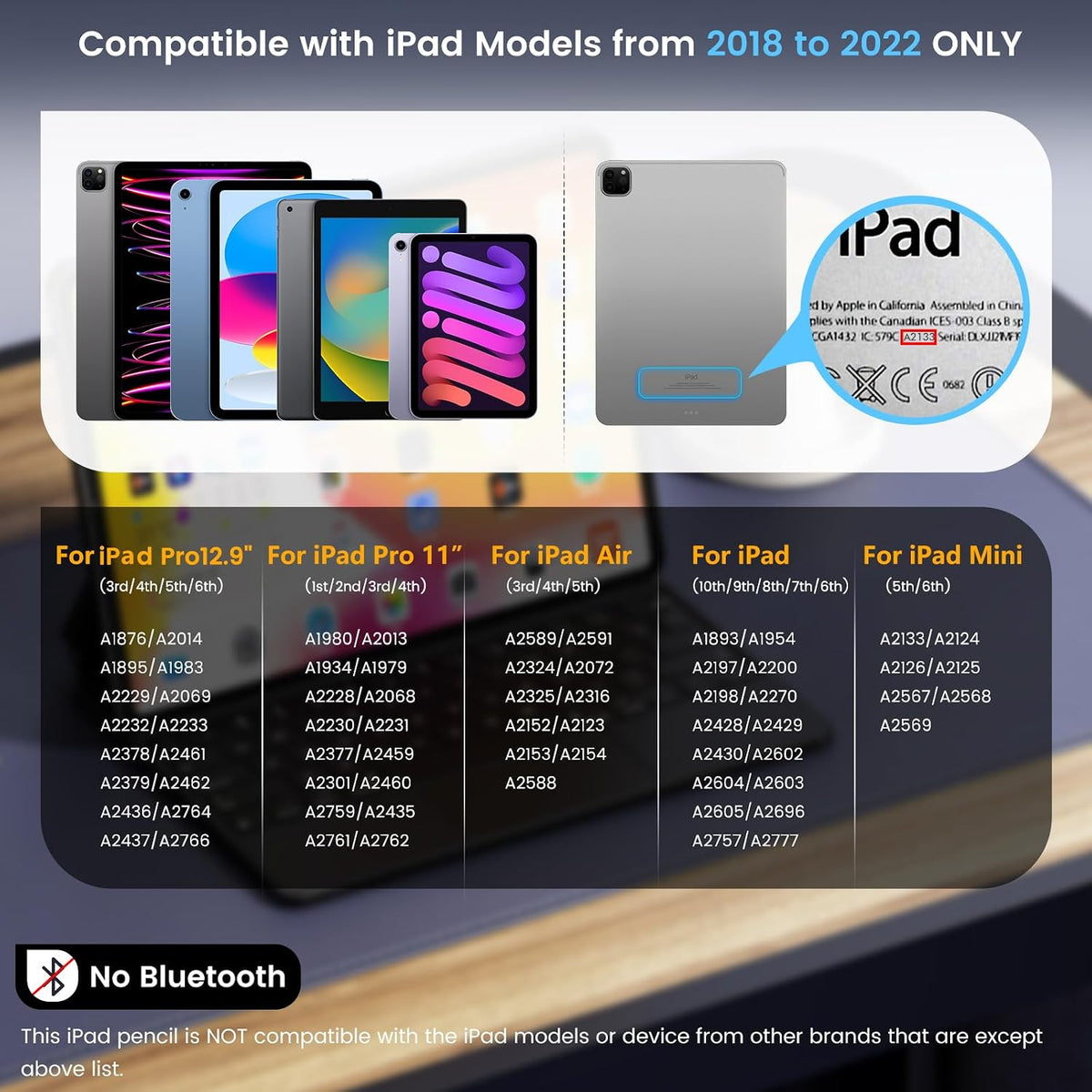 Lápiz capacitivo para iPad, Lápiz de doble punta con carga rápida d...