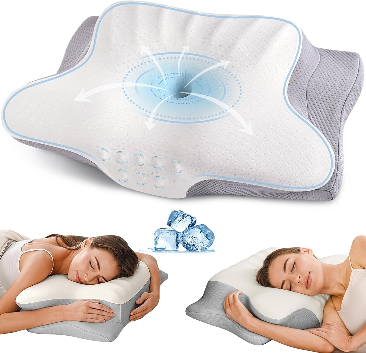 Ylekto Almohada cervical para el cuello para aliviar el dolor, almo...