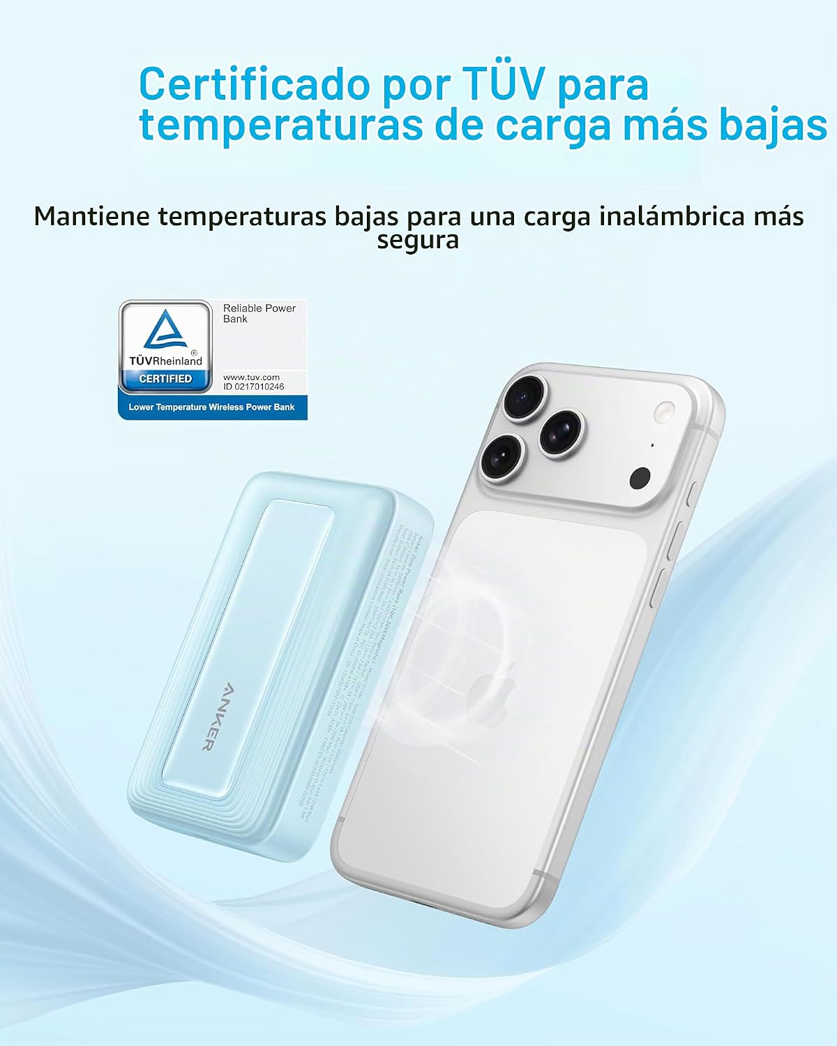 Anker Zolo - Banco de energía magnético, cargador portátil Magsafe...
